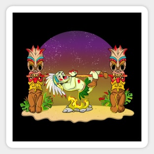 Funny Native American Campfire Chief Sticker